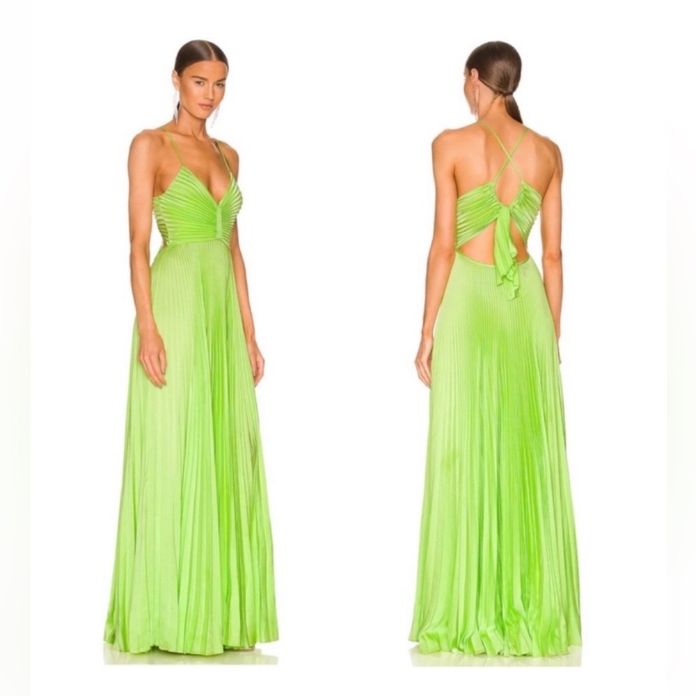 NWT A.L.C. Satin Pleated Aires Dress. Size 2